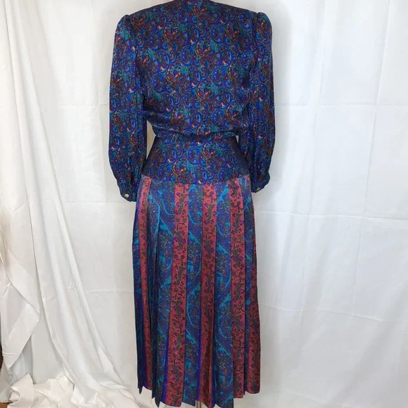 🔹Vintage Richard Warren for Nieman Marcus Silk Dress - Picture 2 of 5